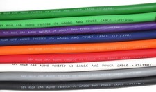 20 ft OFC 1/0 Gauge Oversized BLUE Power Ground Wire Sky High Car Audio picture