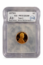 1979-S Lincoln Cent Proof PR70 DCAM Type 1 ICG Graded Penny Deep Cameo picture
