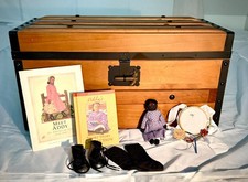 Vtg 1993 Pleasant Company Addy TRUNK HINGED Ida Bean Doll Accessories Books picture