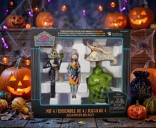 Jim Shore Nightmare Before Christmas Hand Painted Ornament Set of 4 picture