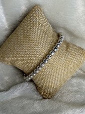 Silpada Sterling Silver Flexible Ball Beaded Disc Charm Cuff Bracelet B0744 picture