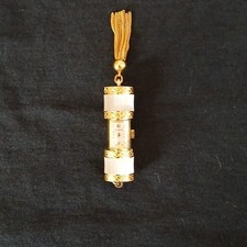 Ladies Vintage Bucherer Pendant/Peek-a-boo  Watch, Gold/Silver W/Gold Tassles picture