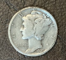 1927-D Mercury Dime, 90% Silver, . picture