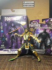 Action Figure Lot Fortnite Skull Trooper Purple Glow Black Panther ScorpionAsIs  picture