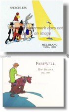 ⭕ 2 8x10 photo Speechless FareWell Mel Blanc Don Messick tributes picture