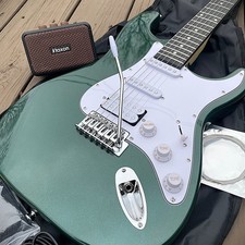 Full-Size Dark Green Sparkle Electric Guitar Starter Package with Portable Amp picture