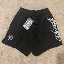 Hellstar Flame Shorts Black White Size Medium M Brand New With Tags picture