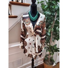 Prettylittlething Women's Polyester V-Neck Long Sleeve Knee Length Dress Size 8 picture
