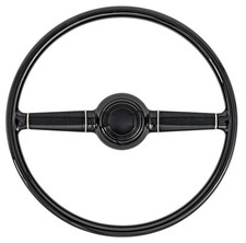 JEGS 15 in. 2-Spoke 1940 Ford Replica Steering Wheel with/Black Gel Coat Grip picture
