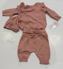 Carter's Just One You Baby Girls' 3pc Sweater Top & Bottom Set - Pink Newborn picture