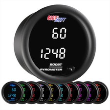 GlowShift Dual Digital 60 PSI Boost & EGT Pyro Gauge Kit w/ Sensor, 10 Color picture