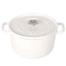 5-Quart Enameled Cast Iron Dutch Oven with Lid, Linen picture