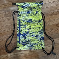 geckobrands Embark 10L Waterproof Drawstring Dry Bag Backpack Yellow Blue Camo  picture