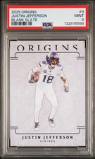 Justin Jefferson 2025 Panini Origins #9 Blank Slate Case Hit SSP PSA9 MINT picture
