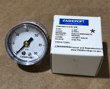 ASHCROFT 0/30 PSI PRESSURE GAUGE 1-1/2”  15W1005 H 01B 30# New picture