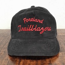 Vtg 1970s Portland Trail Blazers Pietro's Pizza Corduroy Snapback Hat Cap Promo picture