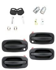 4X Exterior Door Handle Set w/ Lock Cylinders & Key For 99-07 GMC Cadillac Chevy picture
