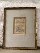 Pierre Auguste Renoir Original Etching SUR LA PLAGE A BERNEVAL 1892 Excellent picture