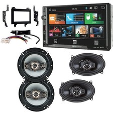 7in. Screen Bluetooth AM/FM USB Car Stereo & Speakers for 1994-1997 Chevy S10 picture