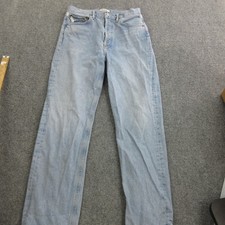 AGOLDE 90s Jeans Womens 27 Light Wash Blue High Rise Straight Distressed Denim picture