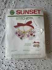 Vintage Sunset Stitchery 3 D Ornament Kit Christmas Bells Noel Joy 1980 Holiday picture