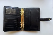 Vintage Ralph Lauren Agenda Planner Organizer Filofax Personal Size Black picture