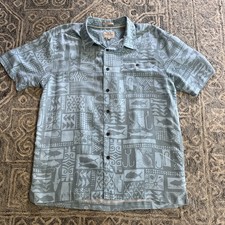 Quiksilver Waterman Men's Short-Sleeve Button-Down Shirt Size Large picture