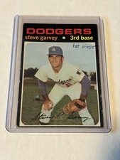 Topps 1971 Steve Garvey #341 Los Angeles Dodgers MLB Baseball Card Writing  picture