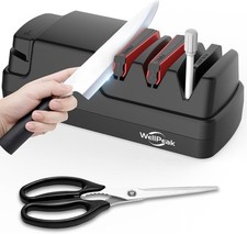4-Stage Professional Electric Knife & Scissor Sharpener for Home Commercial Chef picture