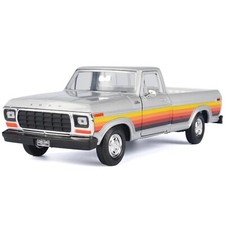 MOTORMAX MMAXX DESIGN 1979 FORD F-150 CUSTOM PICKUP TRUCK 1/24 SILVER 79346 picture