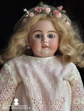 Large Antique German 31” Simon Halbig Bisuqe Shoulder Head Doll picture