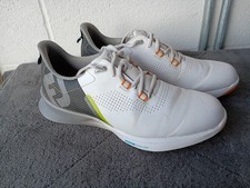 Foot Joy Men's 10- M Fuel Stratolite Cleat-less Golf Shoes 55443 White/Gray picture