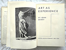 1st edition John Dewey /Art As Experience  1934 1st print hardcover picture