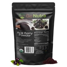 Acai Powder Organic Pure Freeze Dried Organic Acai Berry -  1 lb Bag - Go Nutra picture