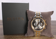 Bulova 98A215 42mm Silver Stainless Steel Case with Silver/Gold Stainless Steel picture