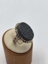 Antique Persian/ Iraqi Abbas Abad Talisman Ring Engraved Islamic Arabic Silver picture