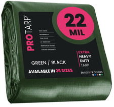 PROTARP Extreme Heavy Duty Tarp 22 Mil Waterproof Tarpaulin Cover UV Resistant picture
