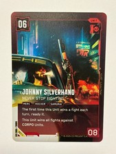 Johnny Silverhand Never Stop Fighting Epic Rare B011 - Cyberpunk TCG NM picture
