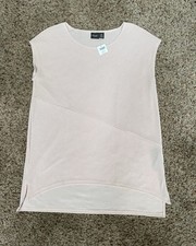 NWT Pink & Silver Tunic Top sz L Travelers by Chico’s sz 2 picture