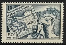 [OOS] Libya Fezzan-Ghadames #YT42 MNH 1946 Dromedary Map Soldier Camelus [1N15] picture