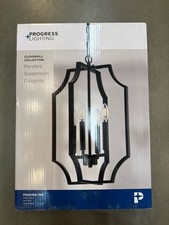 Progress Lighting Cloverhill 4-Light Matte Black Pendant P500466-31M New Sealed picture