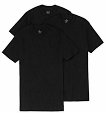 Stafford 3-Pack Men's 100% Cotton Heavy Weight Crew-Neck T-Shirt Black picture