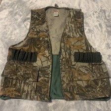 Vintage Sports Afield Realtree Camo Hunting Vest Featuring Built In Hood Size M picture