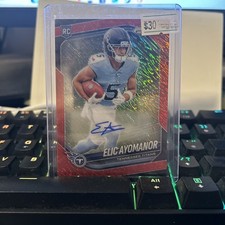2025 Panini Prizm Elic Ayomanor #321 Red Shimmer Prizm /35 (RC) picture