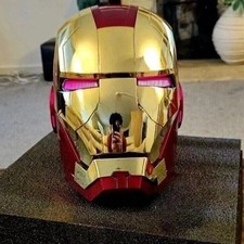 Iron Man Gold MK5 Helmet Electronic Voice Activated Open&Close Mask Autoking NEW picture