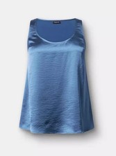 NWT Torrid Satin Scoop Tank - Blue Horizon - Style: 45031536 - Size: 1 picture