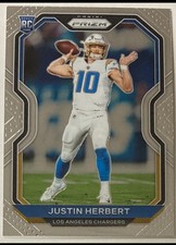Justin Herbert 2020 Panini Prizm Football Rookie Card #325 Los Angles Chargers picture