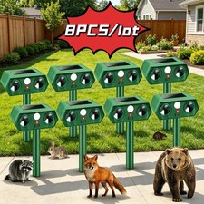 8Pcs Upgraded Solar Animal Repellent,Solar Power Pets Repellent, for Yard Garden picture