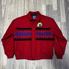 Vintage Pendleton Jacket Mens Large Red High Grade Westernwear Wool USA 90s picture