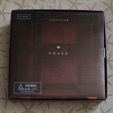 NEW SunnyLife Lucite Deluxe Poker Set, Boxed and in Case picture